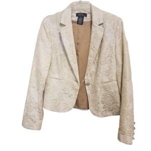 George Women's Cream and Gold Sparkle Blazer